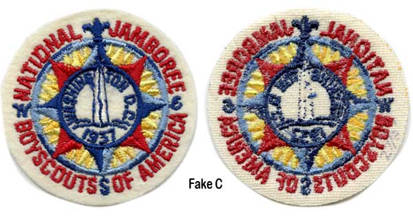 Fake C 1937 Boy Scouts National Jamboree Patch