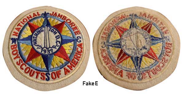 Fake D 1937 Boy Scouts National Jamboree Patch