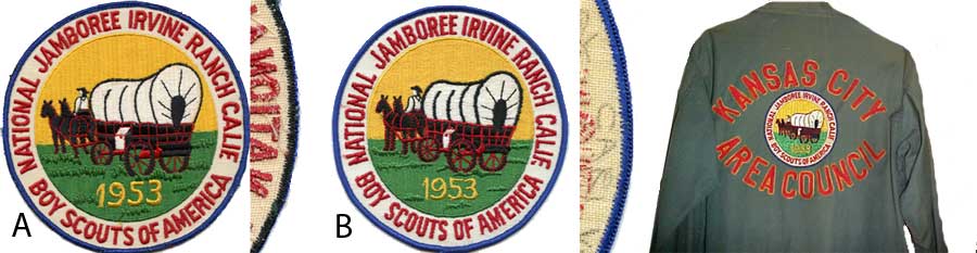 1953 Boy Scout Jamboree Back Patches