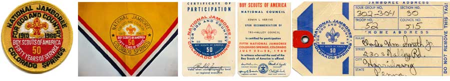 1960 Boy Scout Jamboree common items
