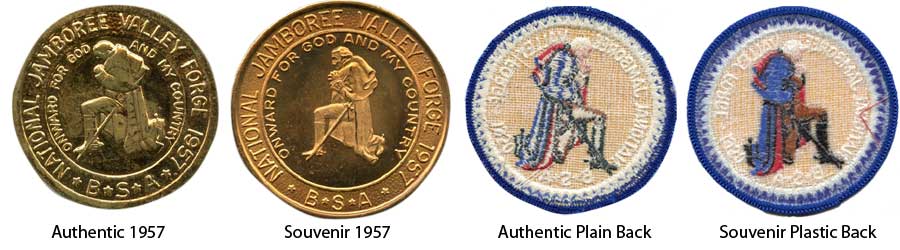 fake vs authentic coins and patches