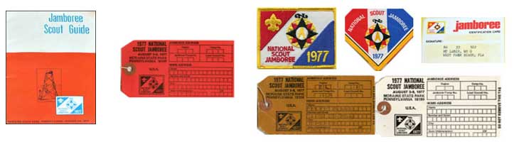 Official ID cards 1977 boy scout national jamboree