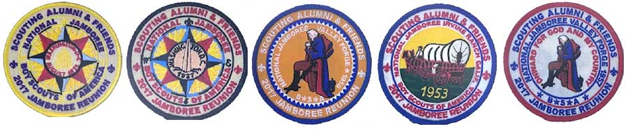 Alumni patches at the 2017 scout jamboree
