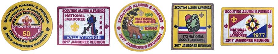 Alumni patches at the 2017 scout jamboree