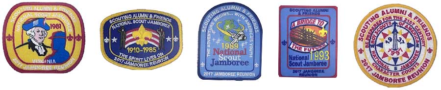 Alumni patches at the 2017 scout jamboree