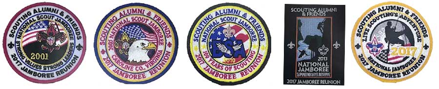 Alumni patches at the 2017 scout jamboree