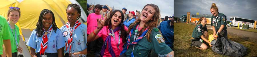 Females at the 2017 scout jamboree