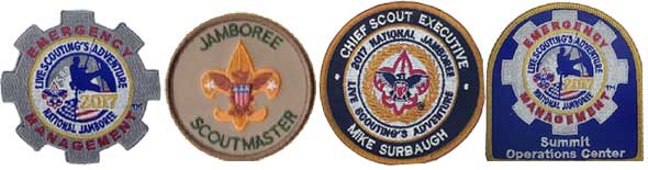 2017 national bsa jamboree officials insignia patches