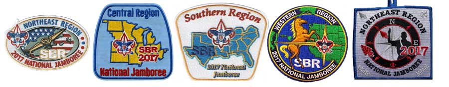 regional insignia patches at the 2017 jamboree