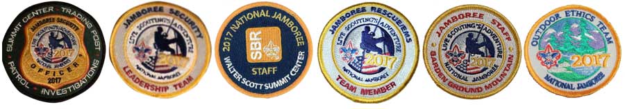 2017 National Boy Scout Jamboree Staff Patches