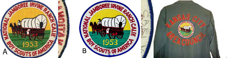 1953 Boy Scout Jamboree Back Patches