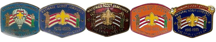1985 hat pins bsa jamboree
