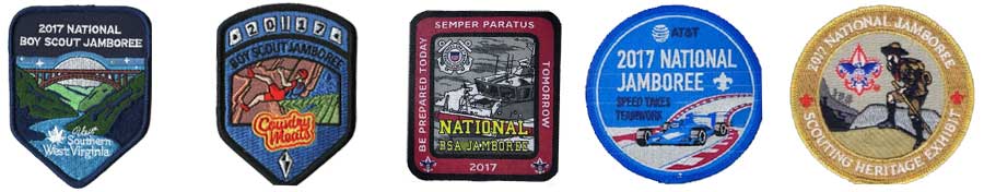 display and booth patches at the 2017 boy scout jamboree
